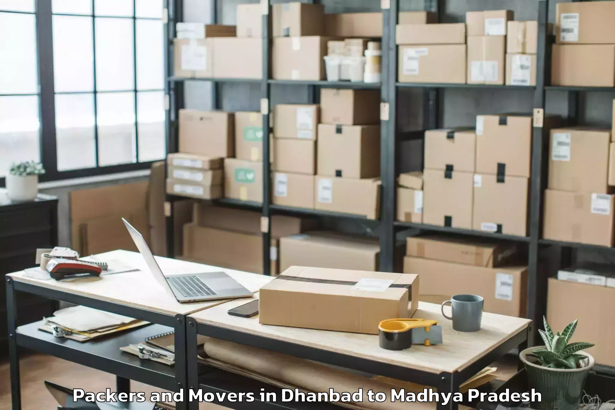 Reliable Dhanbad to Bhopal Airport Bho Packers And Movers